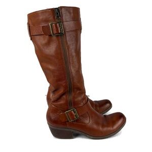 Kork’s by Kork-Ease Boho Western Knee High Zip Up Boots in Dark Brown